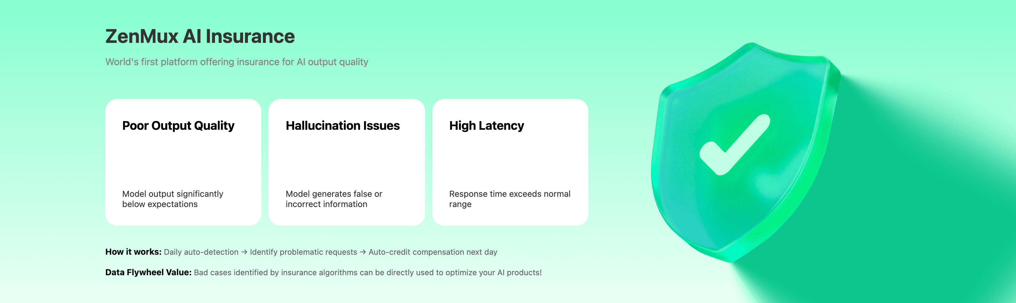ZenMux AI Insurance for output quality